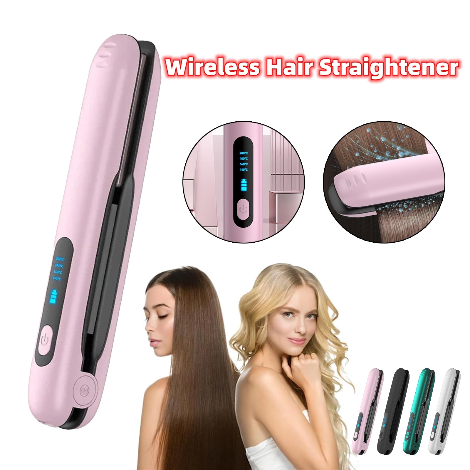 Kabelloser 2-in-1 Mini-Haarglätter & Lockenstab