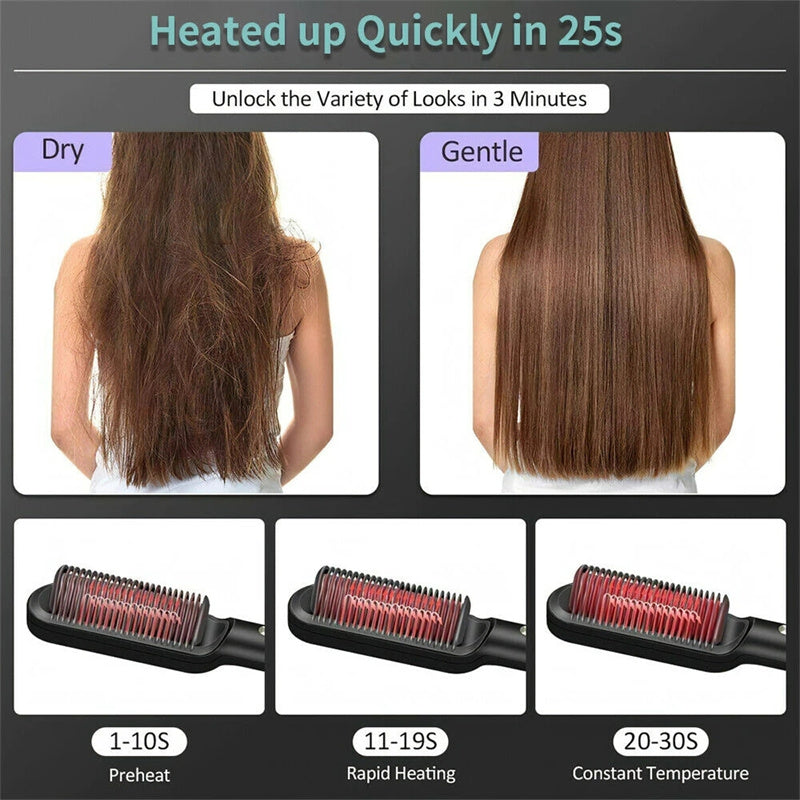 2-in-1 Haarglätter & Heißkamm