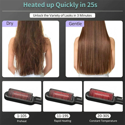 2-in-1 Haarglätter & Heißkamm
