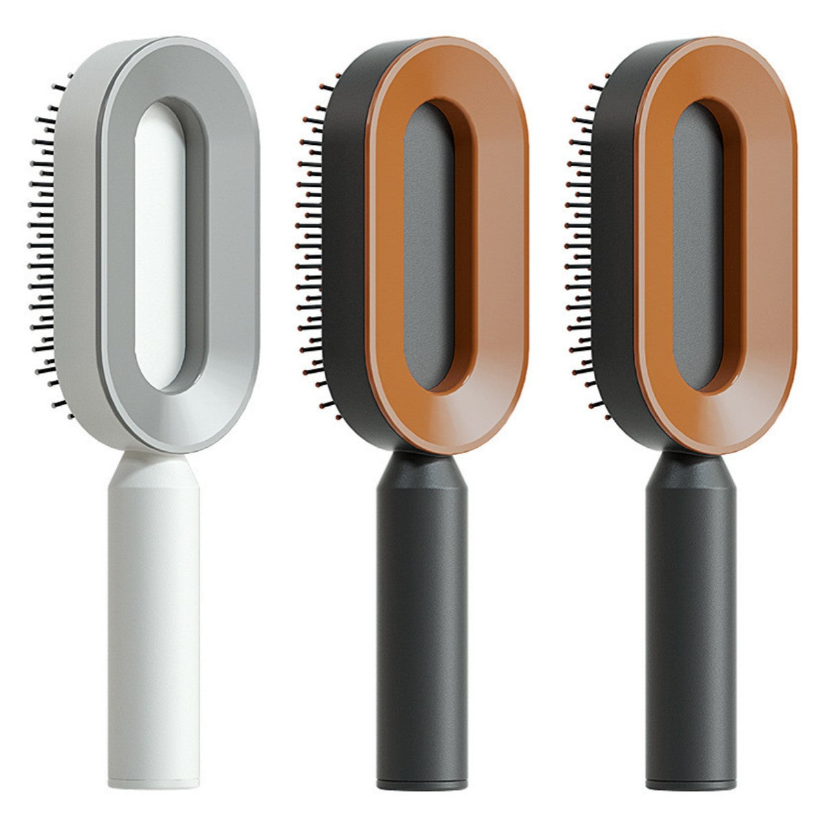 Selbstreinigende Massage-Haarbürste mit Antistatik-Effekt