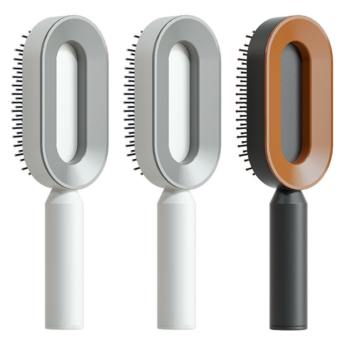 Selbstreinigende Massage-Haarbürste mit Antistatik-Effekt