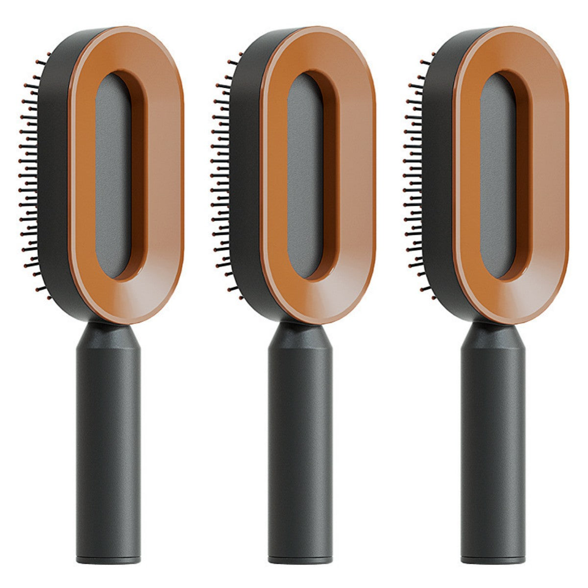 Selbstreinigende Massage-Haarbürste mit Antistatik-Effekt