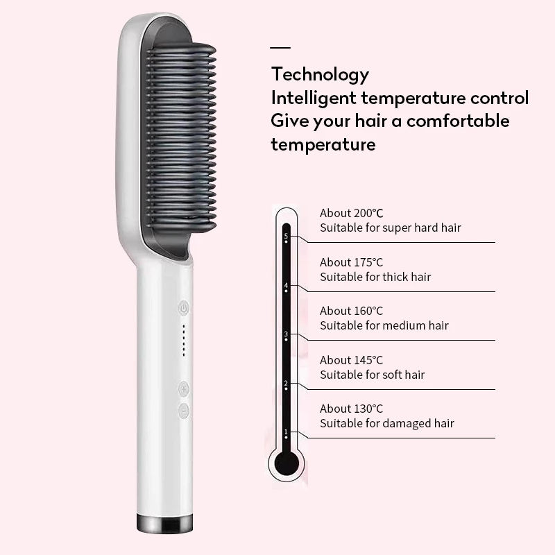 2-in-1 Haarglätter & Heißkamm