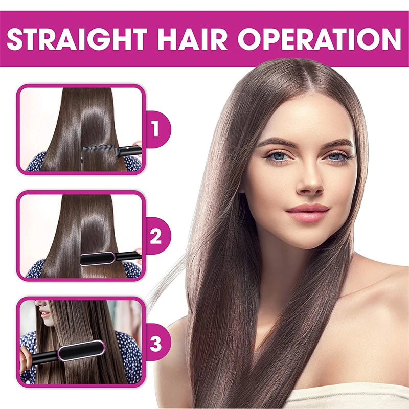2-in-1 Haarglätter & Heißkamm
